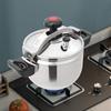 201 Stainless Steel 7L Silver Pressure Cooker, 24*28cm Round Pressure Cooker, Tabletop for Hotels, Restaurants