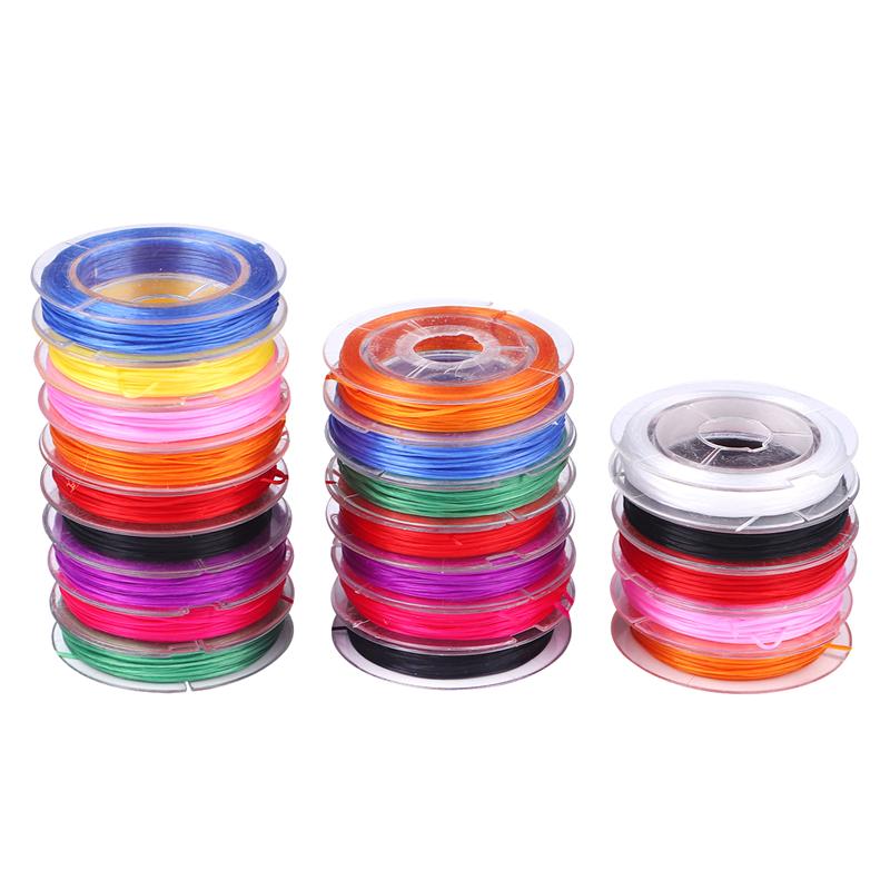 5-10 метров цветная эластичная леска нить круглая кристаллическая нейлоновая резиновая эластичная леска для изготовления ювелирных изделий бисерный браслет