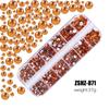 Коробка с 12 ячейками смешанных акриловых страз с плоским дном для DIY дизайна ногтей с мишками