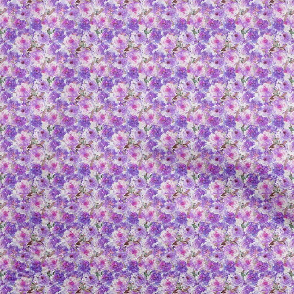 oneOone Cotton Flex Medium Blue Fabric Floral Quilting Supplies Print Sewing Fabric By The Yard 40 Inch