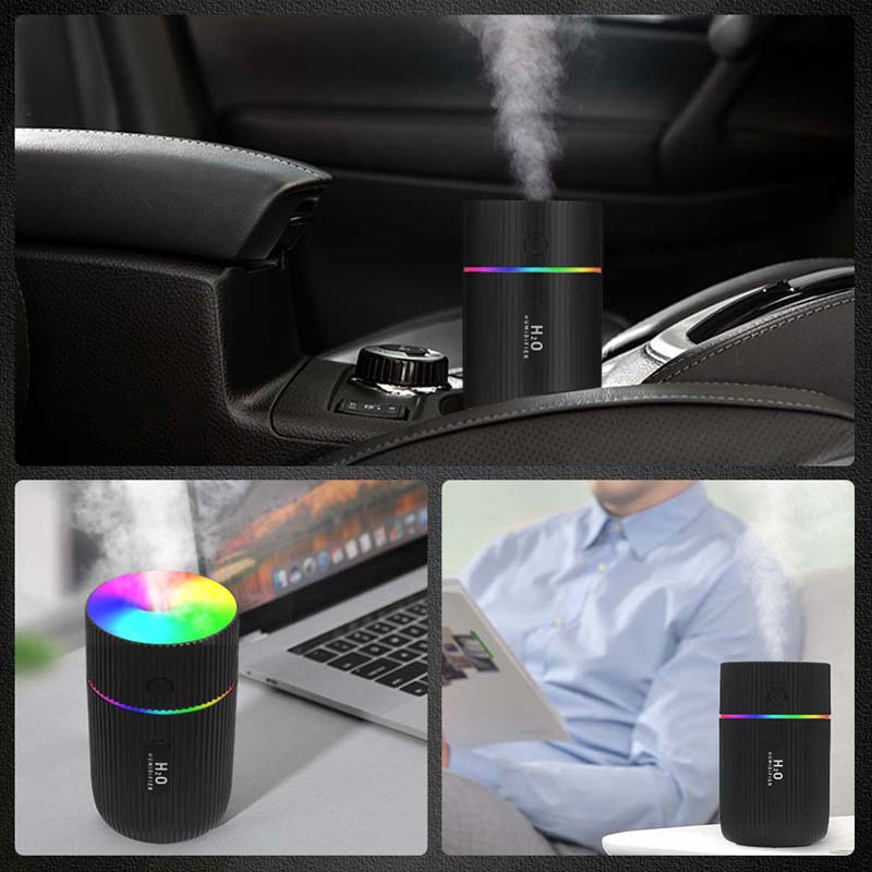 Mini Summer Cool Car Air Humidifier USB Charging With Colorful LED Smart Portable Air Freshener Mist Sprayer Diffuser 220ML