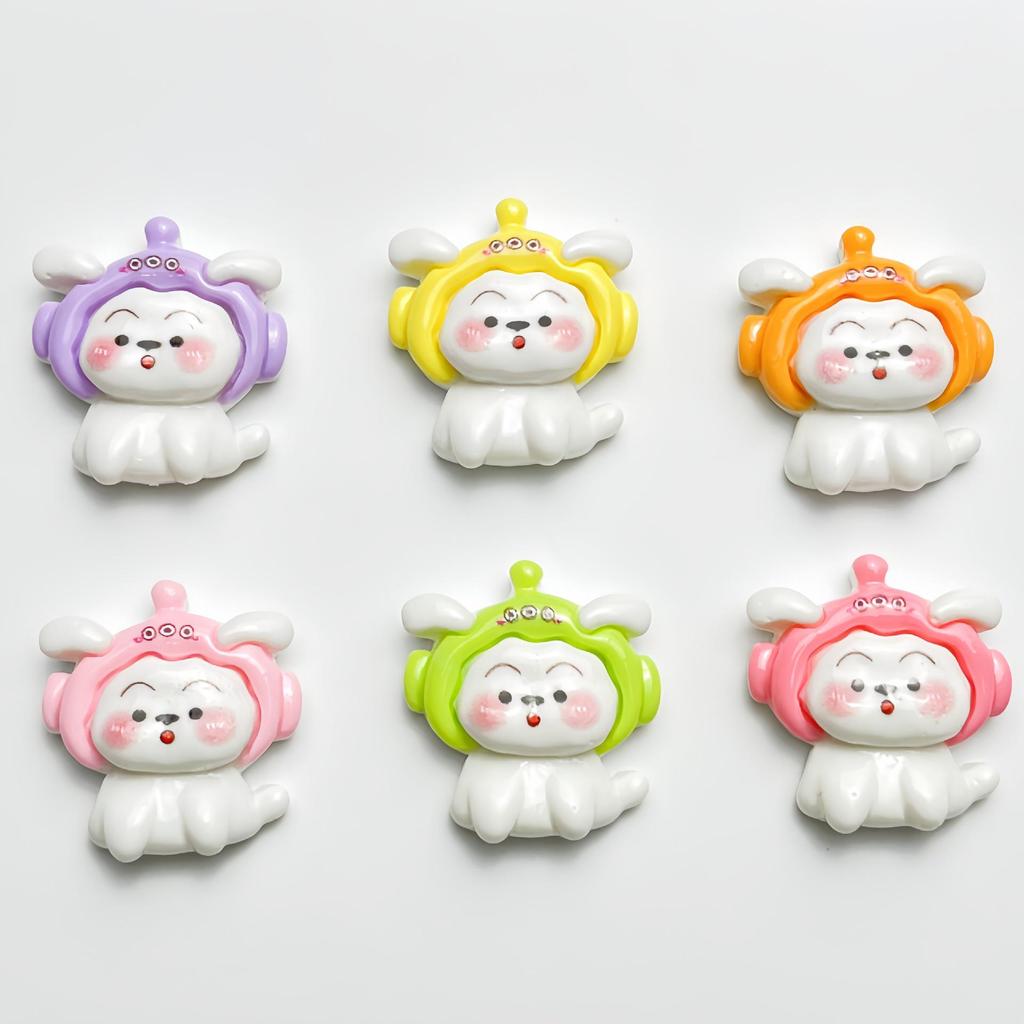 Colorful Resin Hat & Puppy Accessories for DIY Crafts