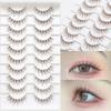 10 Pairs Natural Look Manga Lashes Japanese Cosplay Faux Mink Lashes  for Women