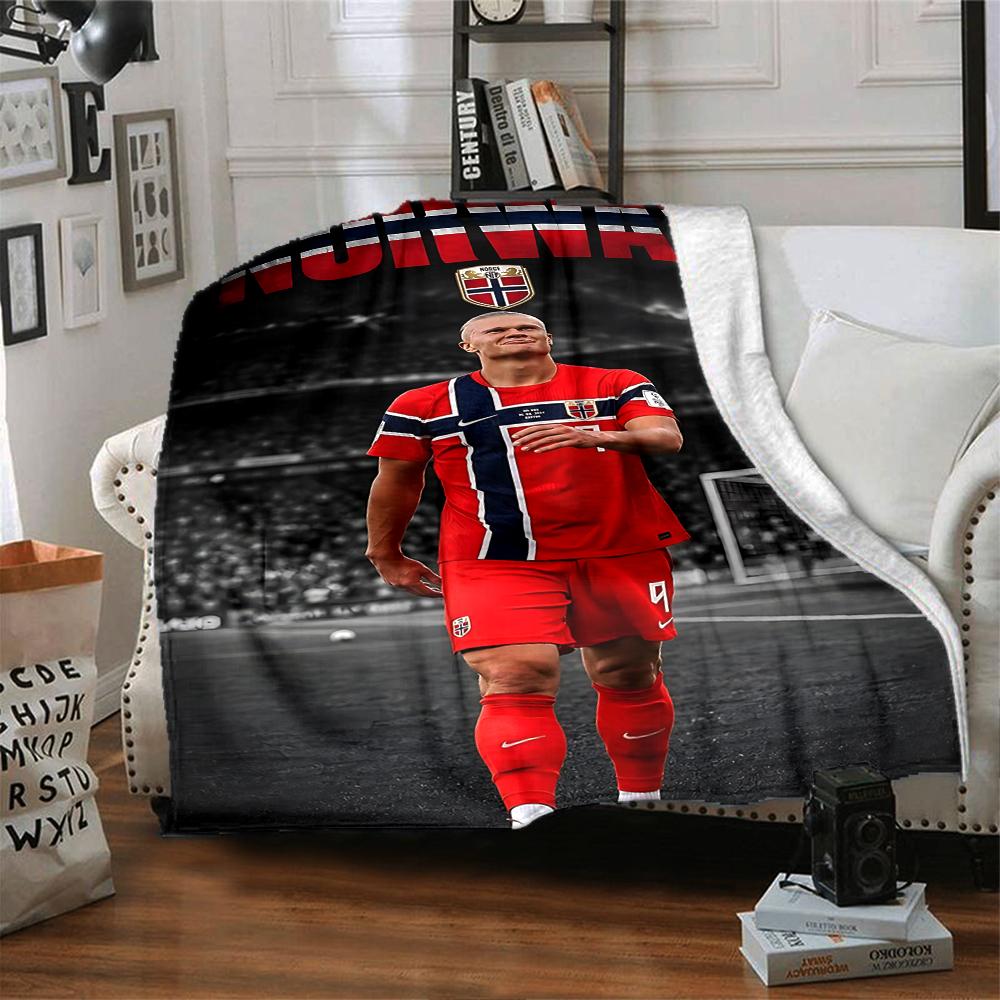 Norwegian Football Legend Blankets Flannel Printed Breathable Warm Throw Blanket for Home Office Bedspreads 0708a73