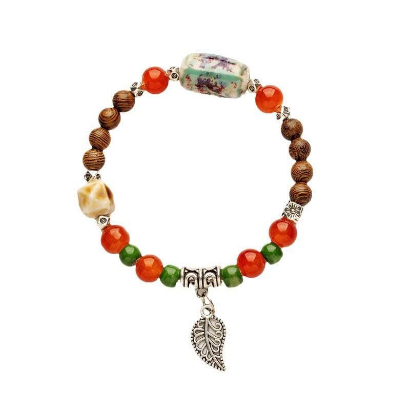Керамический браслет в этническом стиле, браслет для девочек-студенток, серия «Лес бабочек», простые универсальные украшения