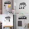 Industrial Style Metal Car Key Holder Wall Mount with Modern Aesthetic Multifunctional Keychain Rings for Home Decor