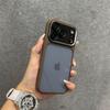 Прозрачный металлический чехол Jingdun с защитой линз для iPhone 16/17 Pro/Pro Max