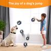 Yousheng Dog Ball with Handle Squeaky Interactive Fetch Ball Rubber Pet Football Calming Ball Floating Water Toy for Training Medium Large Breed Dogs