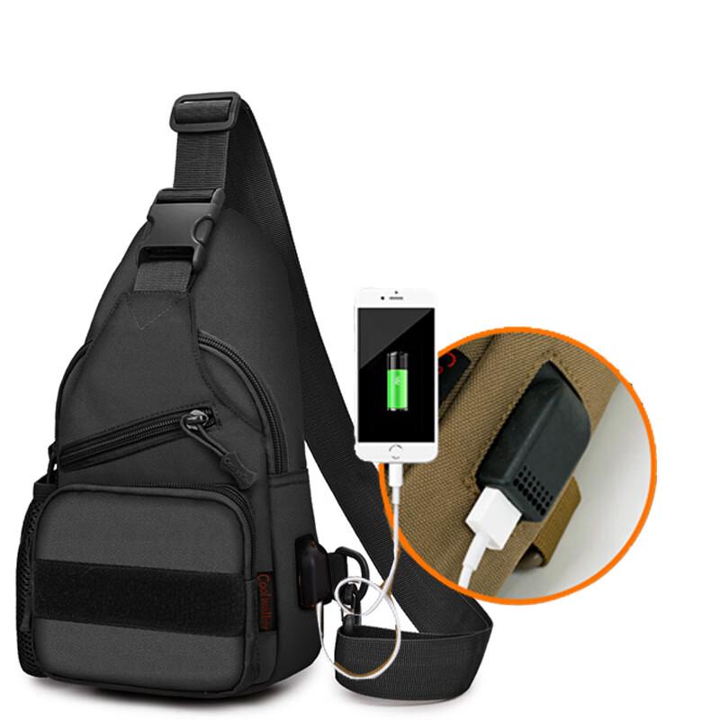 Hufeng Tactical Chest Sling Bag with USB Port