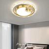 Modern Round Led Modest Ceiling Lamps for Bedroom Kitchen Golden Crystal Chandeliers Study Bathroom Ceiling Chandelier