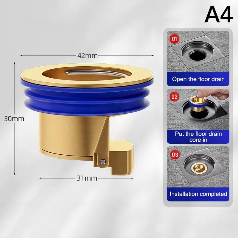 Многообразие стилей, полностью медный сердечник для слива в пол, заглушка для слива в душ, защита от насекомых, дезодорация, антизапах, ванная комната, туалет, канализация