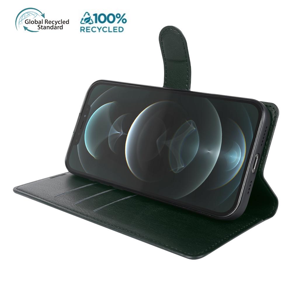 Чехол-подставка для iPhone 15 Pro, биоосновной, экологичный, из переработанного ПЭТ, тонкий чехол для телефона с кошельком