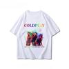 Coldplay Футболка с коротким рукавом для мальчиков и девочек, летняя, Лондон, альтернативный рок, с принтом, повседневная, графическая