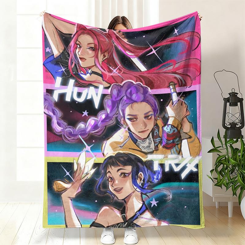 Kpop Witch Hunters Blanket Blanket Witch Hunters Peripheral Nap Blanket Printed Flannel Office Sofa Blanket