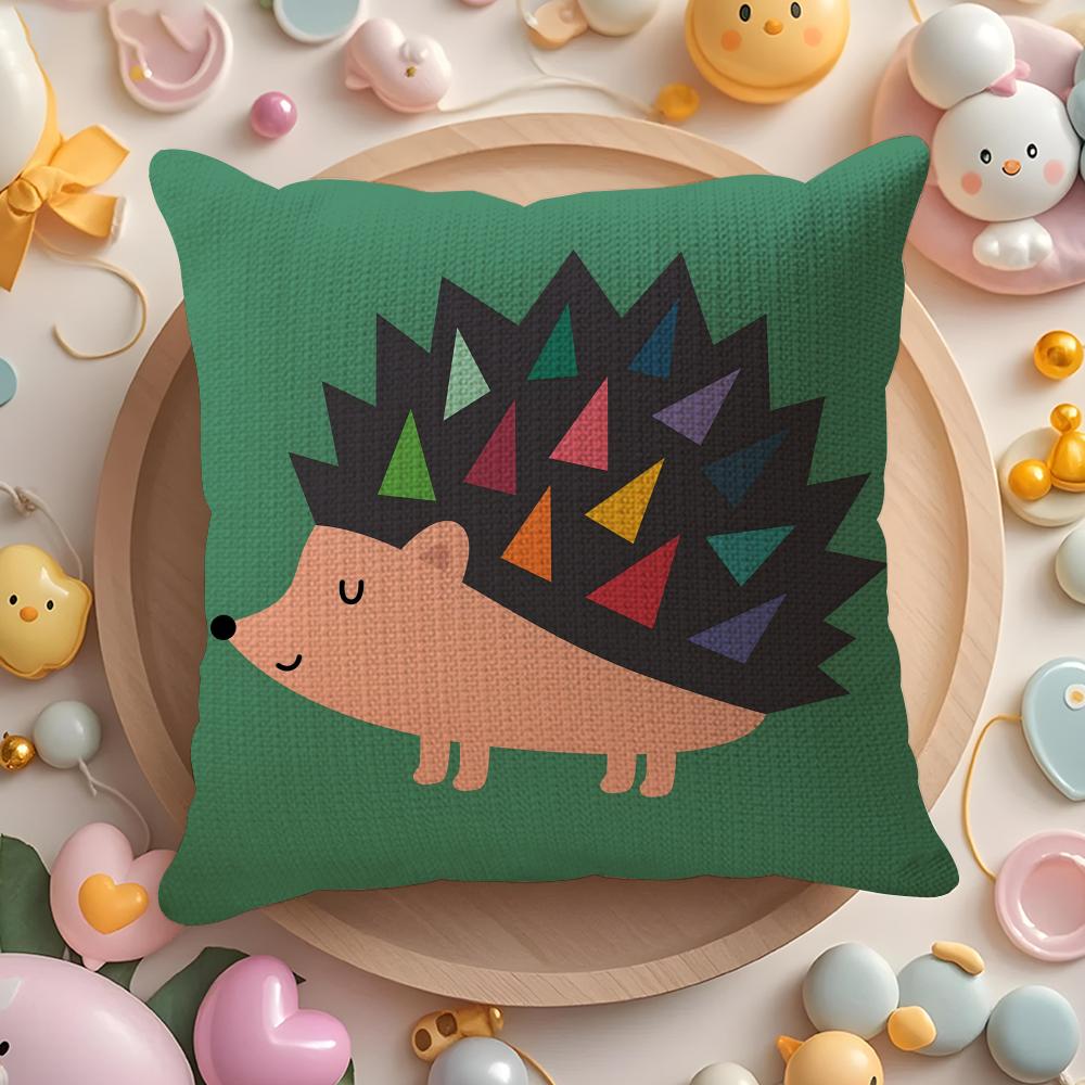 Cartoon Geometric Animal Pattern Pillow Case Pattern Printed Pillowcase for Living Room Sofa Cushion Cover Bedroom Decor