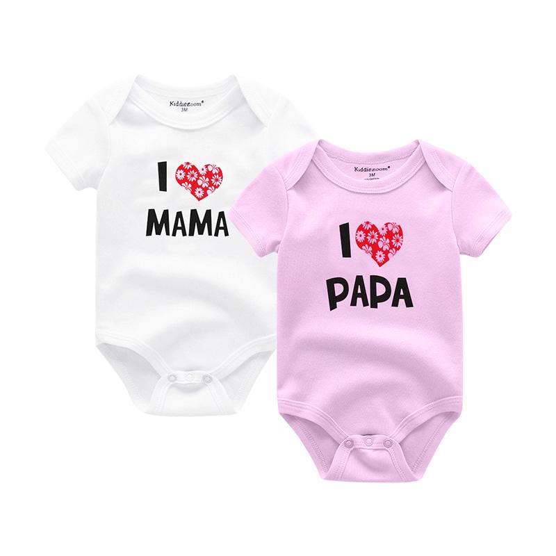 Детский хлопковый бодик с надписью,2 шт