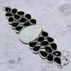 Rainbow Moonstone, Spinel Gemstone 925 Sterling Silver Jewelry Bracelet 8"