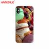 HAMEINUO Food for Macarons Biscuits Cell Phone Cover Case for Iphone X 8 7 6 4 4s 5 5s SE 5c 6s Plus