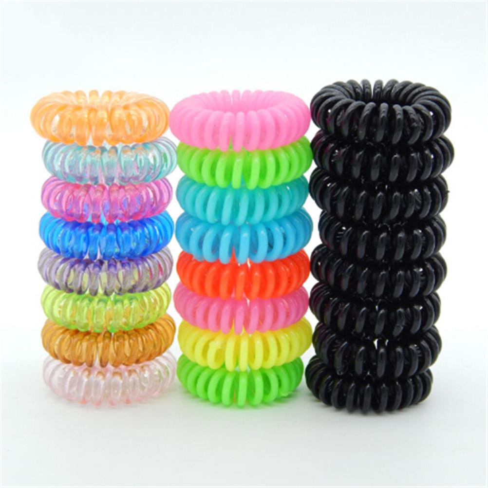 10 Pcs Plastic Hair Ties Spiral Hair Ties No Crease Coil Hair Tie Ponytail