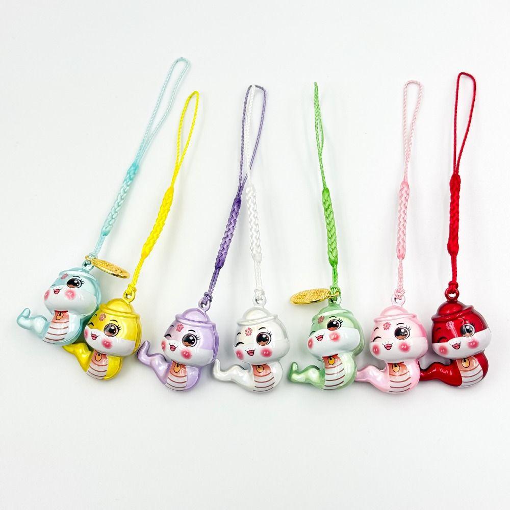 Подвеска-колокольчик Ветер Змея Брелок Праздник Весны Змея Брелок Милый 2025 Новый год Подвеска Украшение