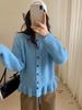 Korean Style Lace-Trim Knit Cardigan for Women - Soft, Fluffy, and Loose Fit for Spring and Autumn