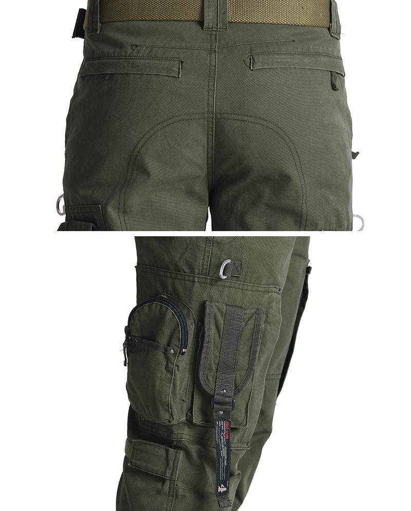 Men's Security SWAT Combat Tactical Cargo Pants Casual Cotton Airborne Work Military Trousers  with Many Pockets