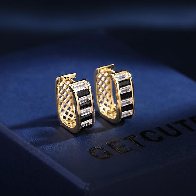 Летние модные геометрические серьги для женщин, французские темпераментные милые массивные ювелирные изделия, дизайнерские серьги