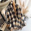 Winter Love Plaid Scarf Women's Versatile Imitation Cashmere Warm Fringed Shawl Thickened Scarf