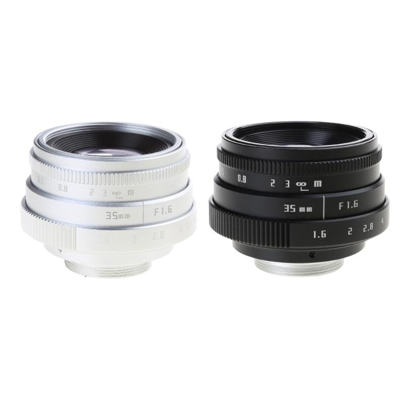 35 мм F1.6 C-Mount Объектив для портретной съемки с большой диафрагмой, ручной, фиксированный. Аксессуар для камер с креплением M4/3.
