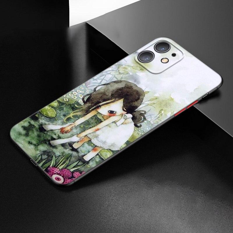 Чехол для телефона Aya takano для Apple iPhone 12 13 Mini 11 Pro Max XR X XS MAX 8 7 6S 6 Plus SE 5S 5 2020 Мягкий черный чехол из ТПУ