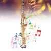 Saxophone Kit Professional Brass Soprano Straight Saxophone Silver Plated Tube Gold Key Sax with Carrying Bag Straight Saxophone