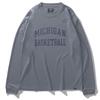 Michigan Basketball Arch Logo Long Sleeve T-Shirt, Heather Gray, XXL (SMT24126M)