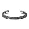 Men Bracelet Opening Adjustable Silver Color Twist Boho Wrist Decoration Easy To Wear Fish Letter Curved Sleeve Bracelet Men Jewelry