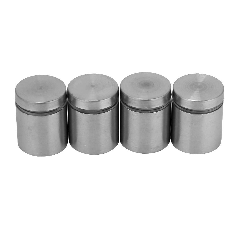4pcs Stainless Steel Advertise Fixing Pins Glass Standoff Mounting Bolts (25*25mm)