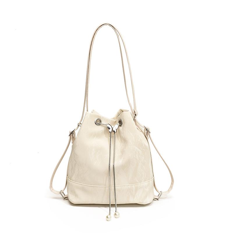 Summer Small Fresh Backpack Women's 2024 New Korean Version Bucket Bag Versatile Ins Shoulder Armpit Bag