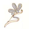 Brooch High-End Sense Niche High-End Women'S Silk Scarf Buckle Alloy Corsage Small Fragrant Wind Pearl Rhinestone High-End