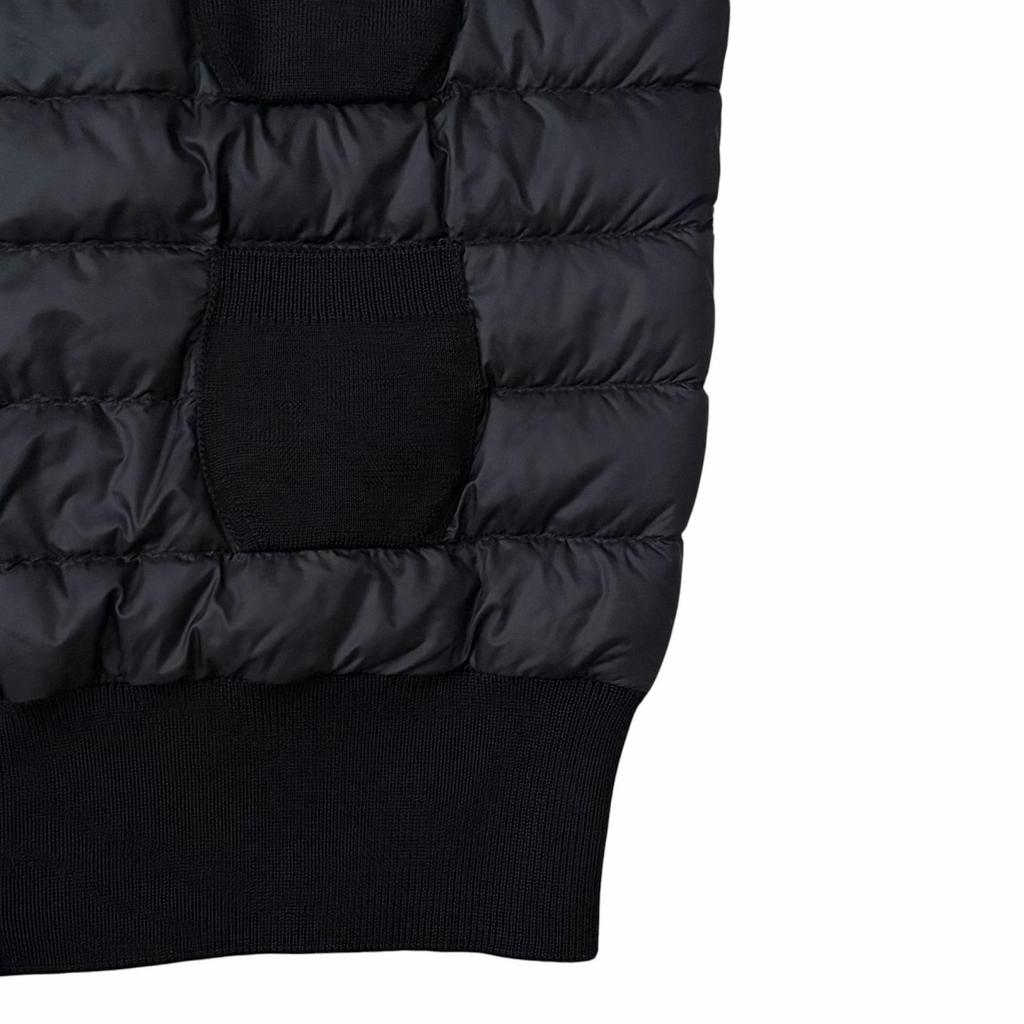 MONCLER Down Cardigan Black Women's Size M Model F20939B51000A9018