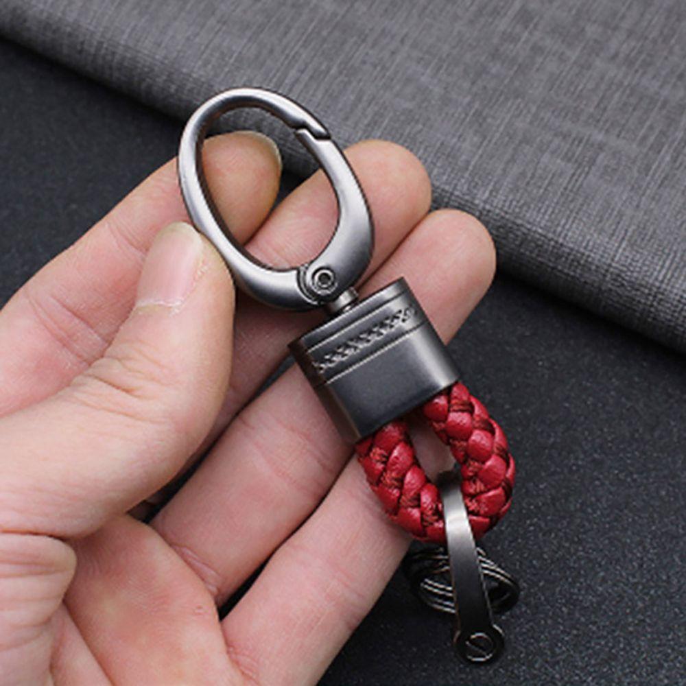 Брелок-шнурок с ремешком, брелок с номером телефона, держатель для ключей в машину, брелок для вязания, кожаный брелок