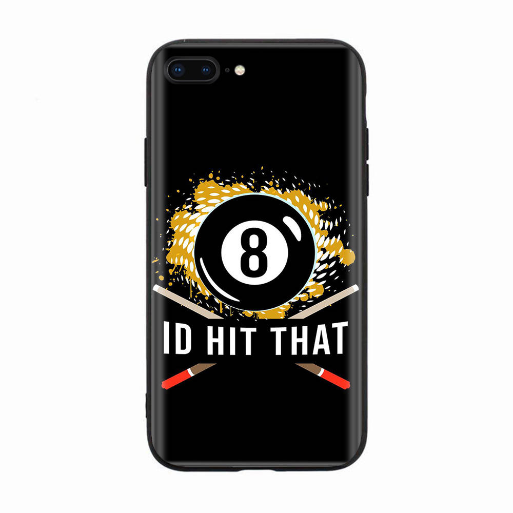 Черный чехол для Xiaomi Redmi 13C Note 9 iPhone XR 7 8 14 15 11 12 13 X XS Pro Max Samsung A25 S23 S24 FE Ultra Plus 8 Ball Pool