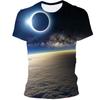 Vast Starry Sky Universe Graphic T Shirts For Men Summer Fashion 3D Space Planet Pattern T-shirt Personality Cool Style T-shirts