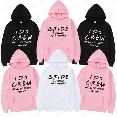 Худи для невесты «Я нашла своего лобстера» Женская новая уличная толстовка Унисекс Свободный повседневный топ Команда «Я согласна» Толстовка для вечеринки с друзьями Топы