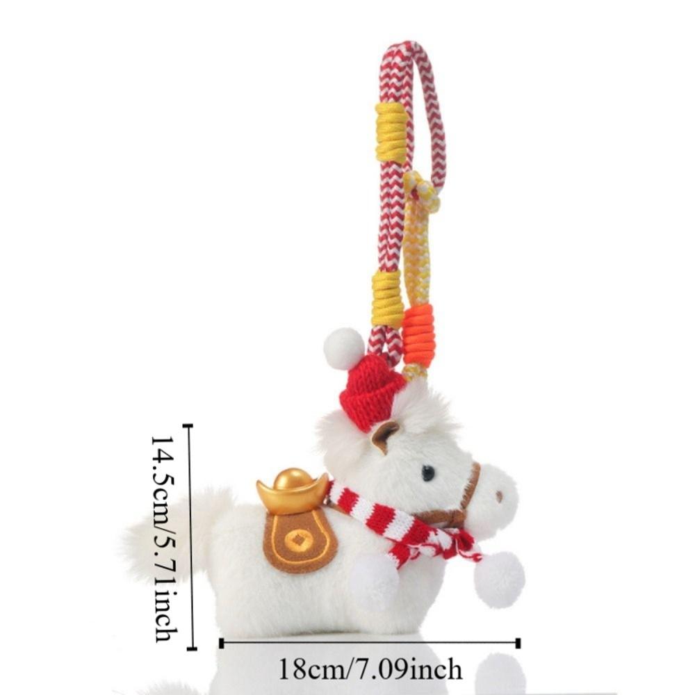 Yuanbao Plush Horse Keychain Mascot Dolls Chinese New Year Gift  Year of Horse