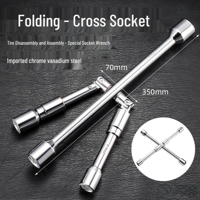 Labor-Saving Cross Tire Wrench for Easy Car Tire Replacement