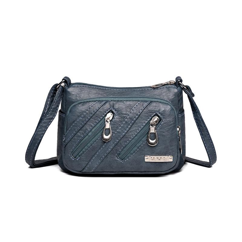 Маленькая квадратная сумка, многослойная женская сумка, ретро, большая вместимость, темперамент, простая сумка через плечо, повседневная сумка через плечо