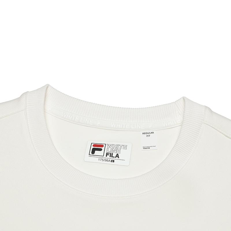 Fila Простой Универсальный Повседневный Свитшот Пуловер Мужской свитшот Белоснежный F11M448203FWT