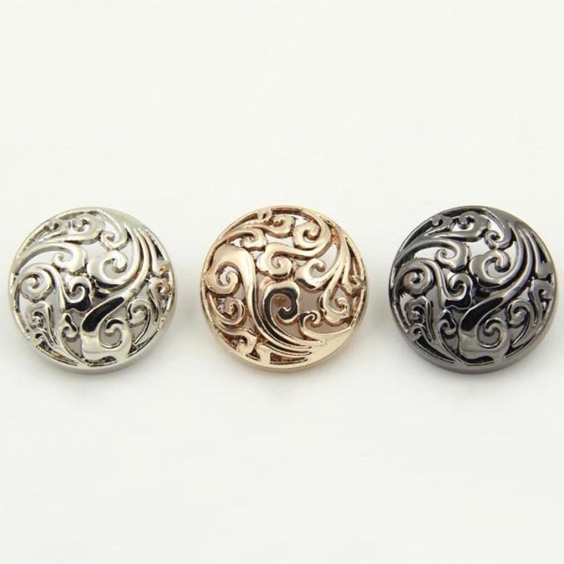 10 шт. пряжка костюм облачные кнопки модные металлические кнопки золотой цинковый сплав швейные аксессуары кнопки выдалбливают пальто