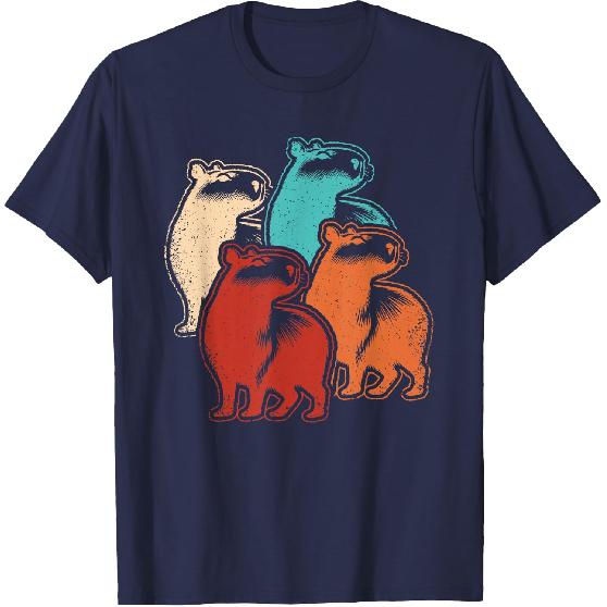 Retro Capybara Vintage Capybara Lover Men T-Shirt