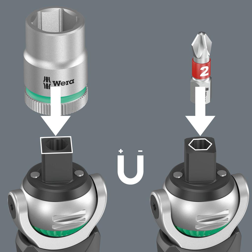 Wera 05004280001 8009 Zyklop Осциллирующая трещотка Отвертка Карманный набор 13 штук Импортировано из 1, [Официально Япония]