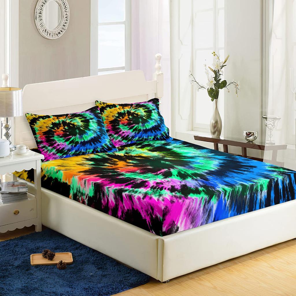 Узор Розовый Фламинго Шапка на Кровать Комплект из Трех Предметов Цифровая Печать Постельное Белье Шапка на Кровать Комплект из Трех Предметов Дети И Взрослые