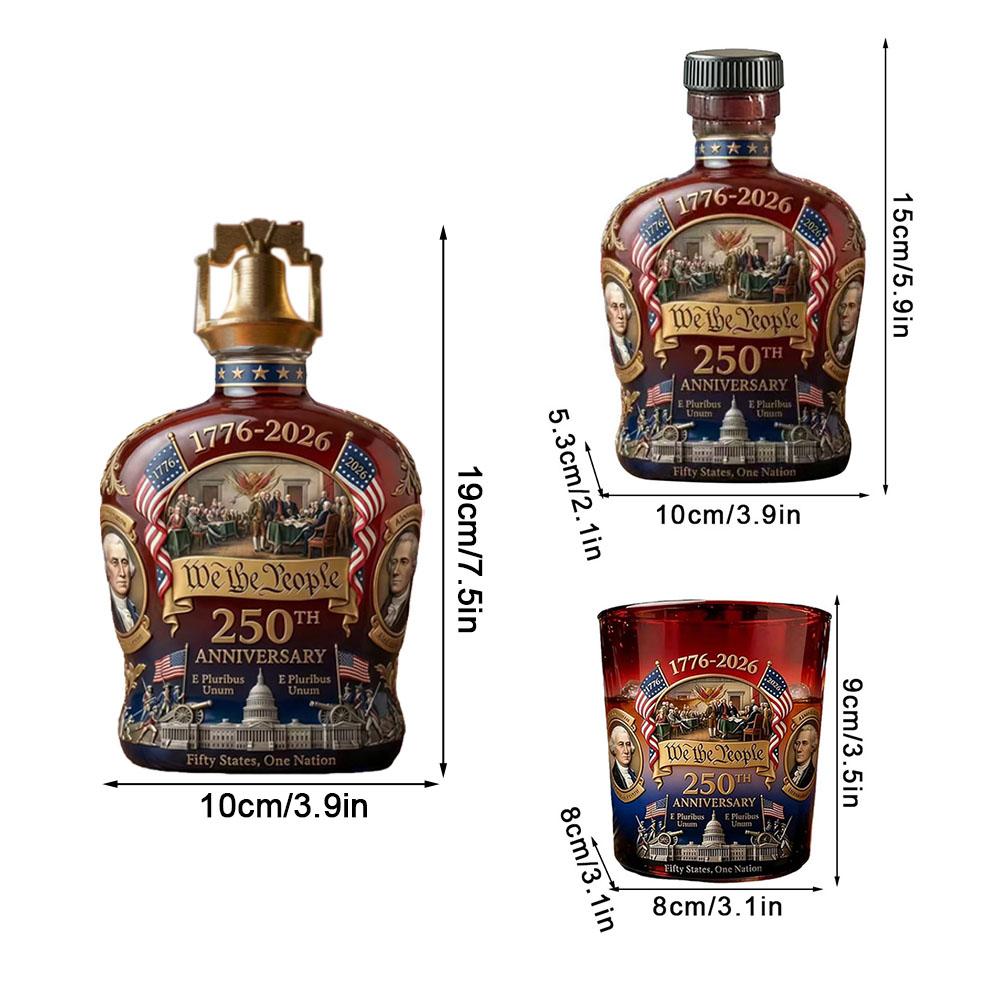 U.S. 250th Anniversary Commemorative Whiskey Bottle 250th Anniversarys Personal Reserve Father's Day Patriotic Gift